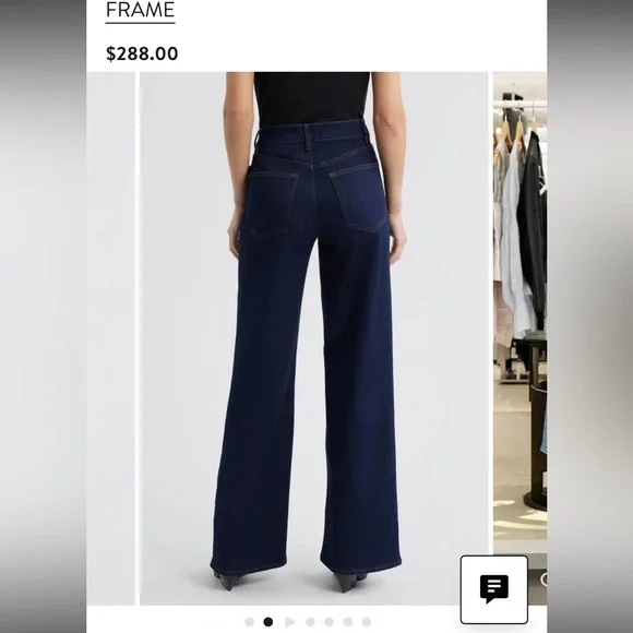 Frame Denim Le Slim Palazzo Wide-Leg Jeans Rinse Wash SIZE 27 - Picture 5 of 5